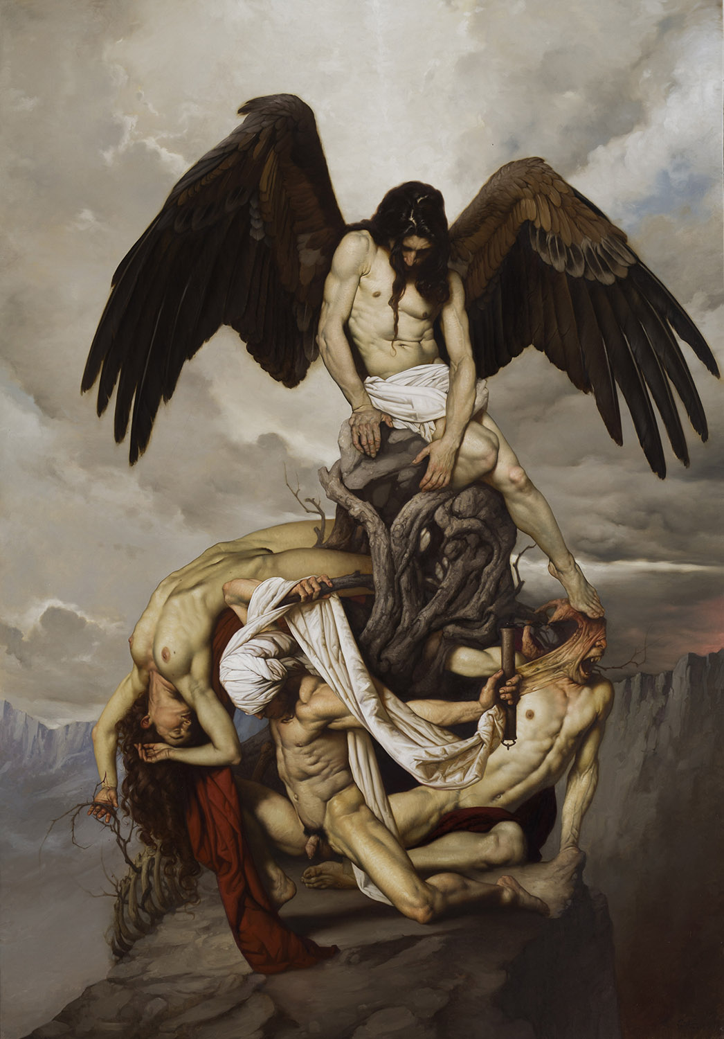 L'angelo, la morte e il diavolo, Roberto Ferri, oils, 2018 : r/Art